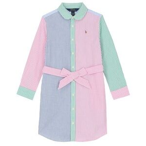 Polo Ralph Lauren Girls 4 Multicolor Striped Seersucker Fun Shirt Dress Cotton